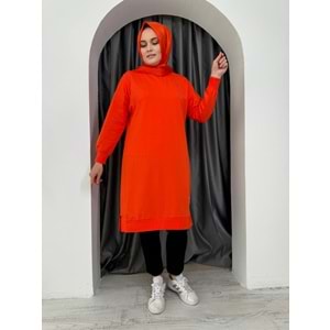 Uzun Düz Sweat Soul Puane 30645 - Turuncu - L-XL - AZRA04907-Turuncu-L-XL