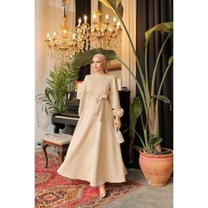 Scuba Elbise 2310 - Krem - 40 - AZRA05024-Krem-40