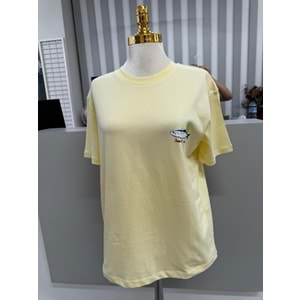 Balık Baskılı T-shirt 3668 - Sarı - S