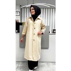 Astarı Ekoseli Kap 1341 - Bej - L