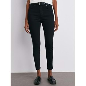 Likralı Dar Paça Pantolon 72042 - Siyah - 36