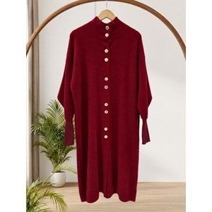 Angora Hırka 1418 - Bordo - TEK BEDEN