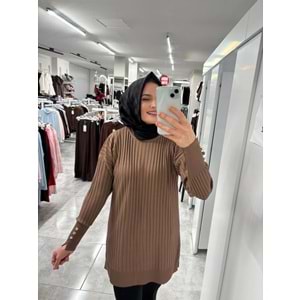 İnce Çizgili Merserize Tunik 3170 - Mint Yeşili - TEK BEDEN - AZRA07022-59181