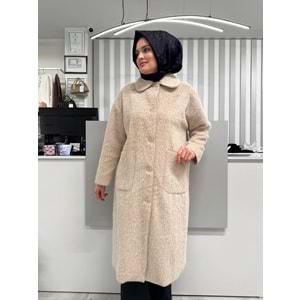 Peluş Uzun Kaban 0035859 - Kum - TEK BEDEN - AZRA07045-56587