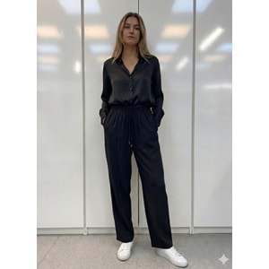 Bol Paça Pantolon 36242 - Siyah - M - AZRA07397-58656