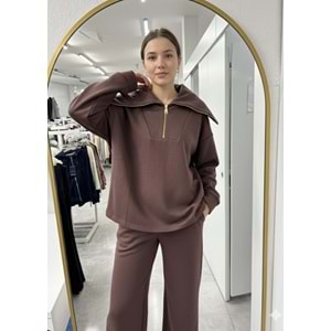 Gold Fermuarlı Takım 580629 - Acı Kahve - S