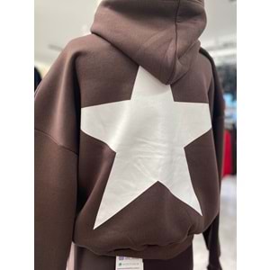 Yıldızlı Sweat 167 - Acı Kahve - S-M