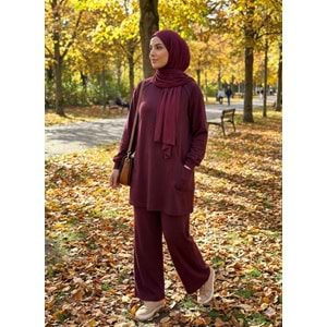 Cepli Modal Takım 22629 - Bordo - S-M