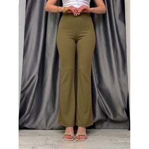 Fitilli İspanyol Paça Pantolon 1101 - Asker Yeşili - 40 - AZRA07625-64276