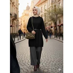 Puane Yumoş Tunik 10776 - Siyah - TEK BEDEN