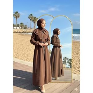 Soul Bebe Yaka Elbise 32451 - Acı Kahve - M-L