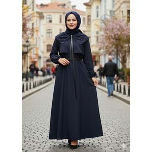 Soul Bebe Yaka Elbise 32451 - Lacivert - M-L