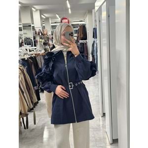 Fırfırlı Kap 32456 - Lacivert - S-M