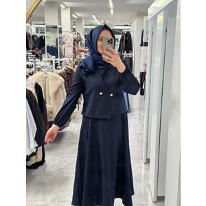 Dabıl Yelekli Elbise 1217 - Haki - S