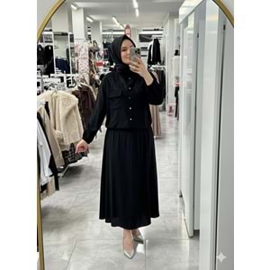 Güpürlü Etekli Takım 120389 - Siyah - 40 - AZRA07879-61739