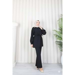 Beli Tünelli Modal Takım 22847 - Siyah - S-M