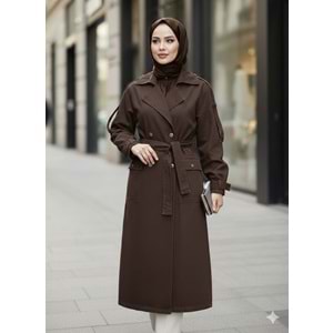 Kot Trençkot 7503 - Acı Kahve - L-XL