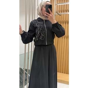Taşlı Etekli Takım 8631 - Siyah - L