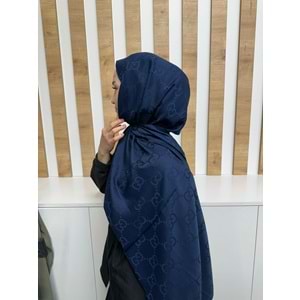 G Desen Şal 1105 - Lacivert - TEK BEDEN