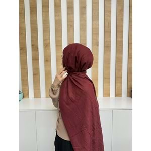 Bambu Şal 1636 - Bordo - TEK BEDEN - AZRA08232-64297