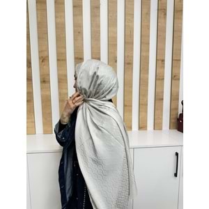 Üçgen Desenli Şal 1640 - Bej - TEK BEDEN - AZRA08235-64316