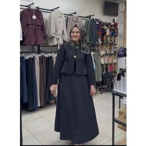 Midye Kabuklu Etekli Takım 1935 - Siyah - 42-44 - AZRA08241-64370