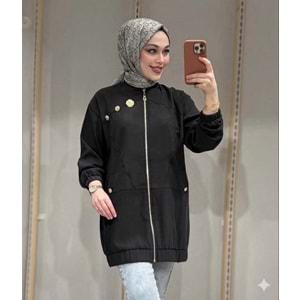 Gold Düğme Detaylı Kap 1524 - Siyah - XL-XXL
