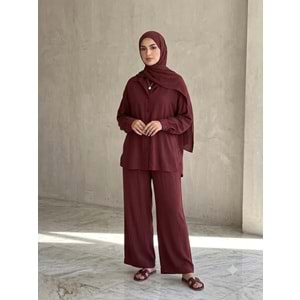 Düz Tensel Takım İR16 7415 - Bordo - S-M