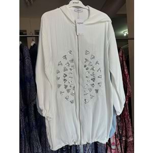 Pullu Kap 140282 - Beyaz - S-M