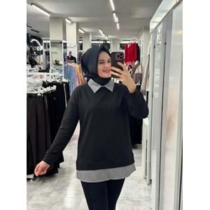 Polo Yaka Tunik 2049 - Siyah - S-M
