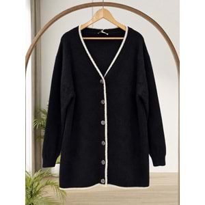 Angora Hırka 26131 - Siyah - TEK BEDEN