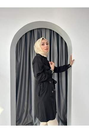 Kısa Trenchcoat 5864 KS11 - Siyah - 38 - AZRA04145-Siyah-38