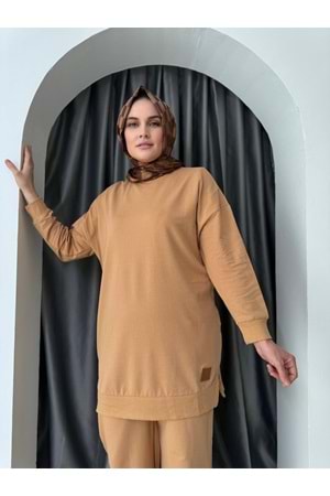 Armalı Düz Sweat Soul Puane 30644 - Camel ks11 - L-XL - AZRA04906-Camel-L-XL