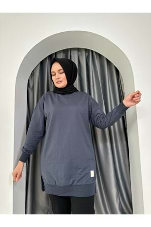 Armalı Düz Sweat Soul Puane 30644 - Füme - L-XL - AZRA04906-Füme-L-XL