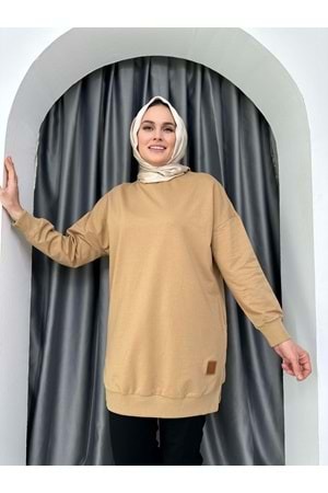 Armalı Düz Sweat Soul Puane 30644 - Latte - L-XL - AZRA04906-Latte-L-XL