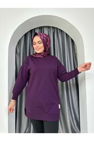 Armalı Düz Sweat Soul Puane 30644 - Mor - L-XL - AZRA04906-Mor-L-XL