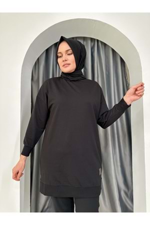 Armalı Düz Sweat Soul Puane 30644 - Siyah - S-M - AZRA04906-Siyah-S-M