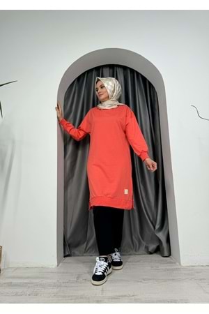 Uzun Düz Sweat Soul Puane 30645 - Nar - L-XL