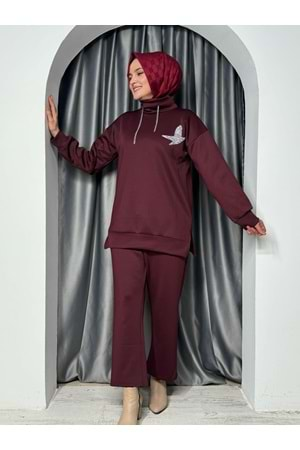 Kuşlu Scuba Takım 654 - Bordo - L