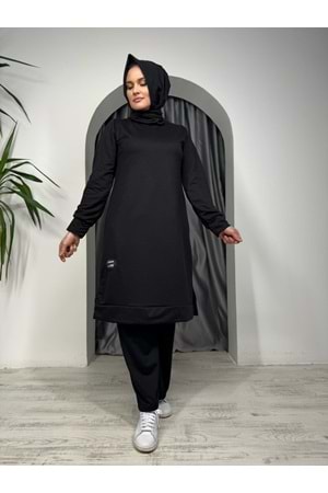 Uzun Tunikli Takım 1655 - Siyah - 38-40 - AZRA05273-43679