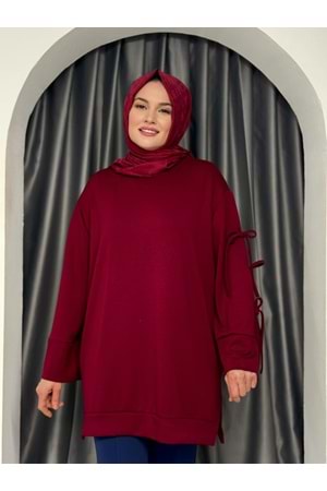 Kolları Fiyonk Detaylı Tunik 25824 - Bordo - S - AZRA05351-44610