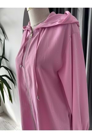 Serpme Pul Taşlı Kap 3222 - Pembe - S-M - AZRA05752-47413