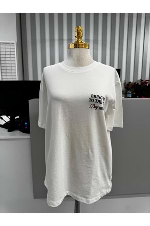Yengeç Baskılı T-shirt 10624 - Beyaz - S