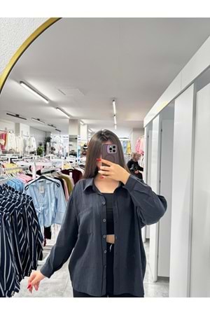 Yeni Modal Gömlek 2938 - Antrasit - TEK BEDEN
