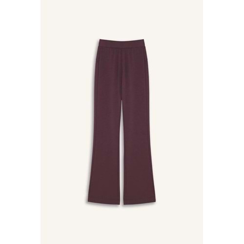 Esm Lastikli İspanyol Paça Pantolon - Bordo - 40 - AZRA03124-52869