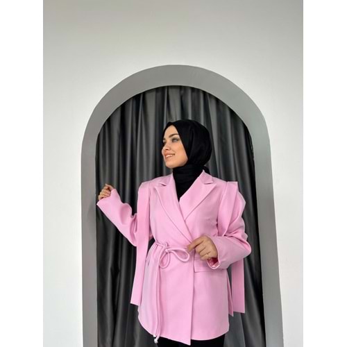 Monder Model Ceket 06040 - Pembe - TEK BEDEN