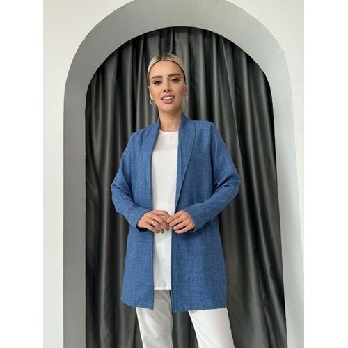 İçlikli Ceket 7029 - Mavi - S