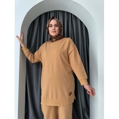 Armalı Düz Sweat Soul Puane 30644 - Camel ks11 - L-XL - AZRA04906-Camel-L-XL