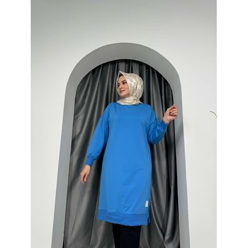 Uzun Düz Sweat Soul Puane 30645 - Mavi - L-XL