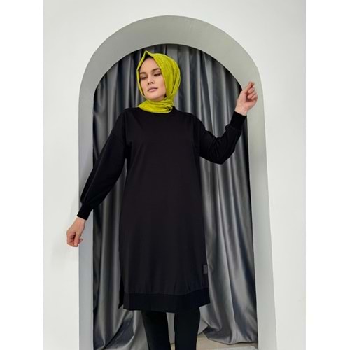 Uzun Düz Sweat Soul Puane 30645 - Siyah - S-M - AZRA04907-Siyah-S-M